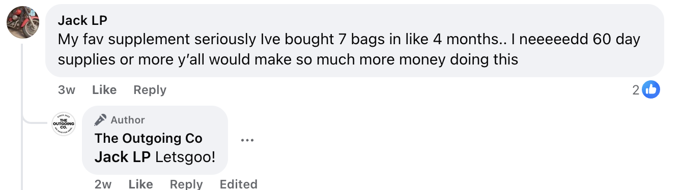 Customer review from Jack LP sharing his experience with Outty