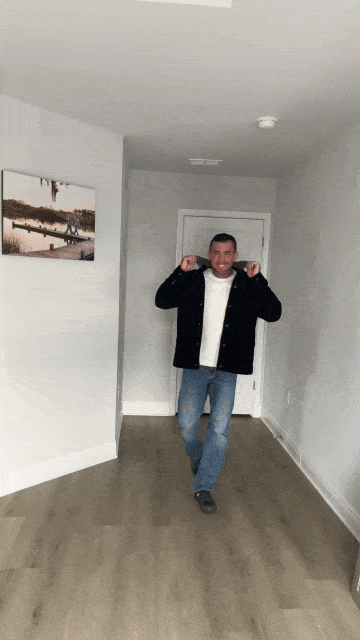 Confident walk in