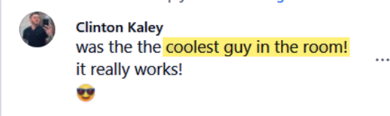 Clinton Kaley review: was the coolest guy in the room, it really works